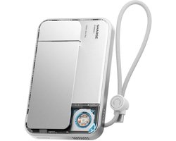 SHARGE ICEMAG 3 Powerbank Qi2.2 10000mAh- 35W - MagSafe Compatible - Draadloos Opladen - Magnetisch - Actieve koeling - Wit