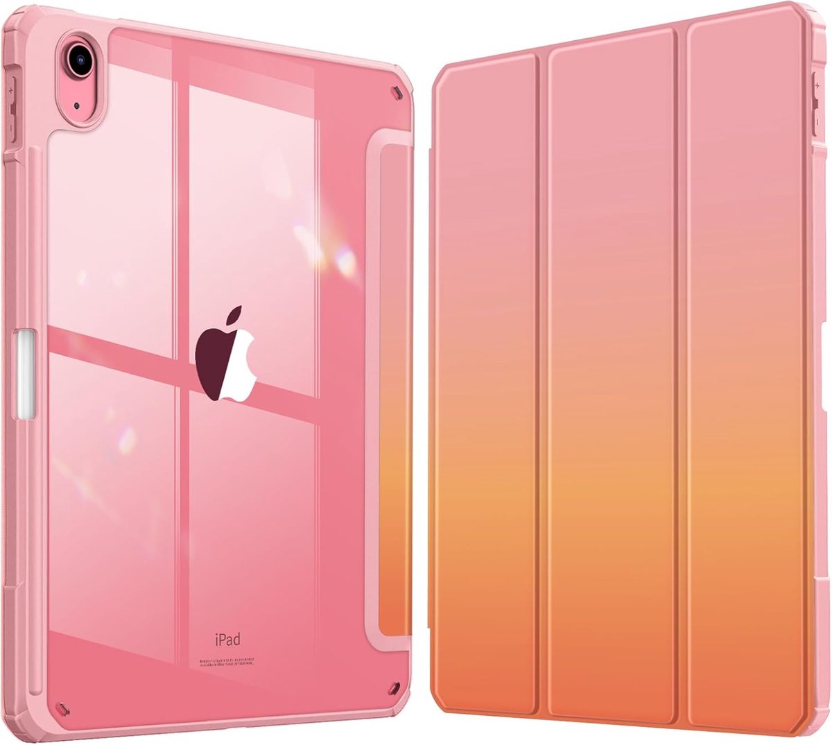 Zandarix Geschikt voor Apple iPad A16 (2025) - Book Case - Automatische Slaap/Waak Functie - Ingebouwde Potloodhouder - Tablethoes - Sunset Ombre
