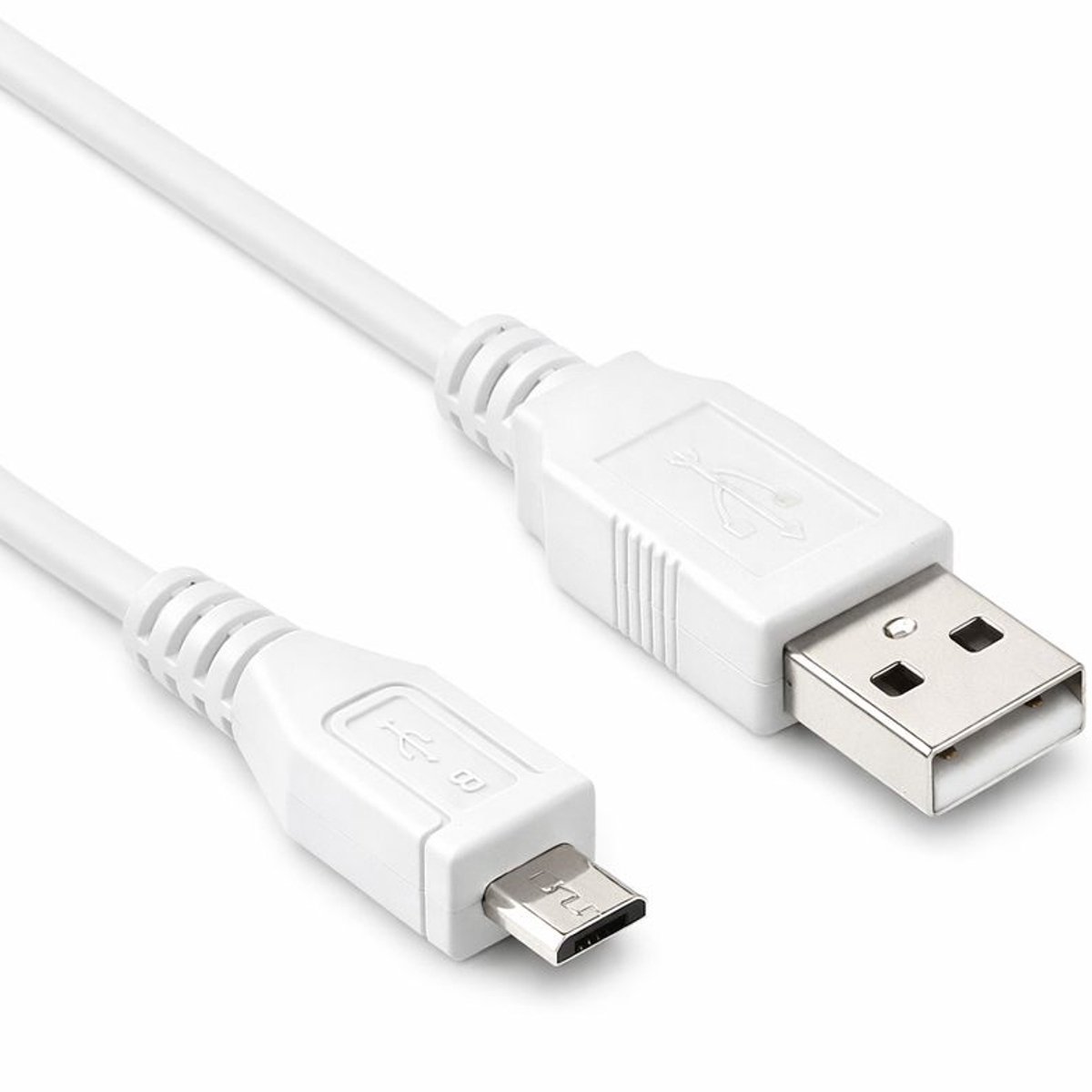 USB Micro Kabel 2.0 - Wit - 0.6 meter - Allteq