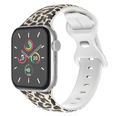 Siliconen⁺ bandje - Geschikt voor Apple Watch 38/40/41/42mm Series 12/11/10/9/8/7/6/5/4/SE/3/2/1 - Premium kwaliteit - Leopard