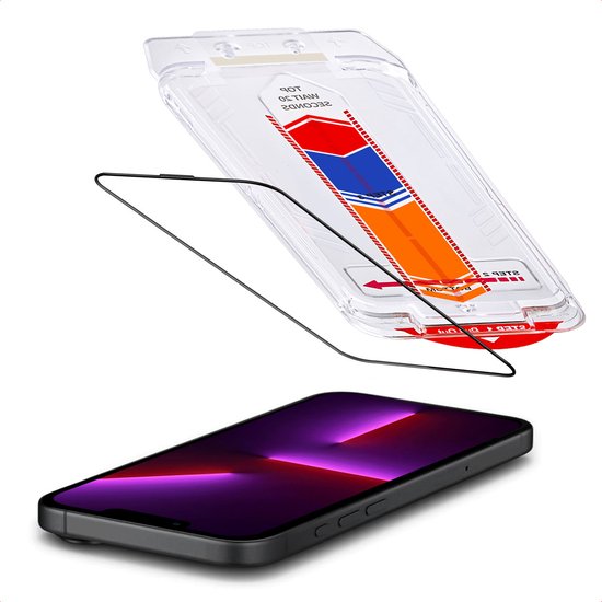 Protection d'écran Accezz - Convient pour iPhone 14 / 16e / 13 / 13 Pro - protection d'écran en verre avec applicateur anti-poussière