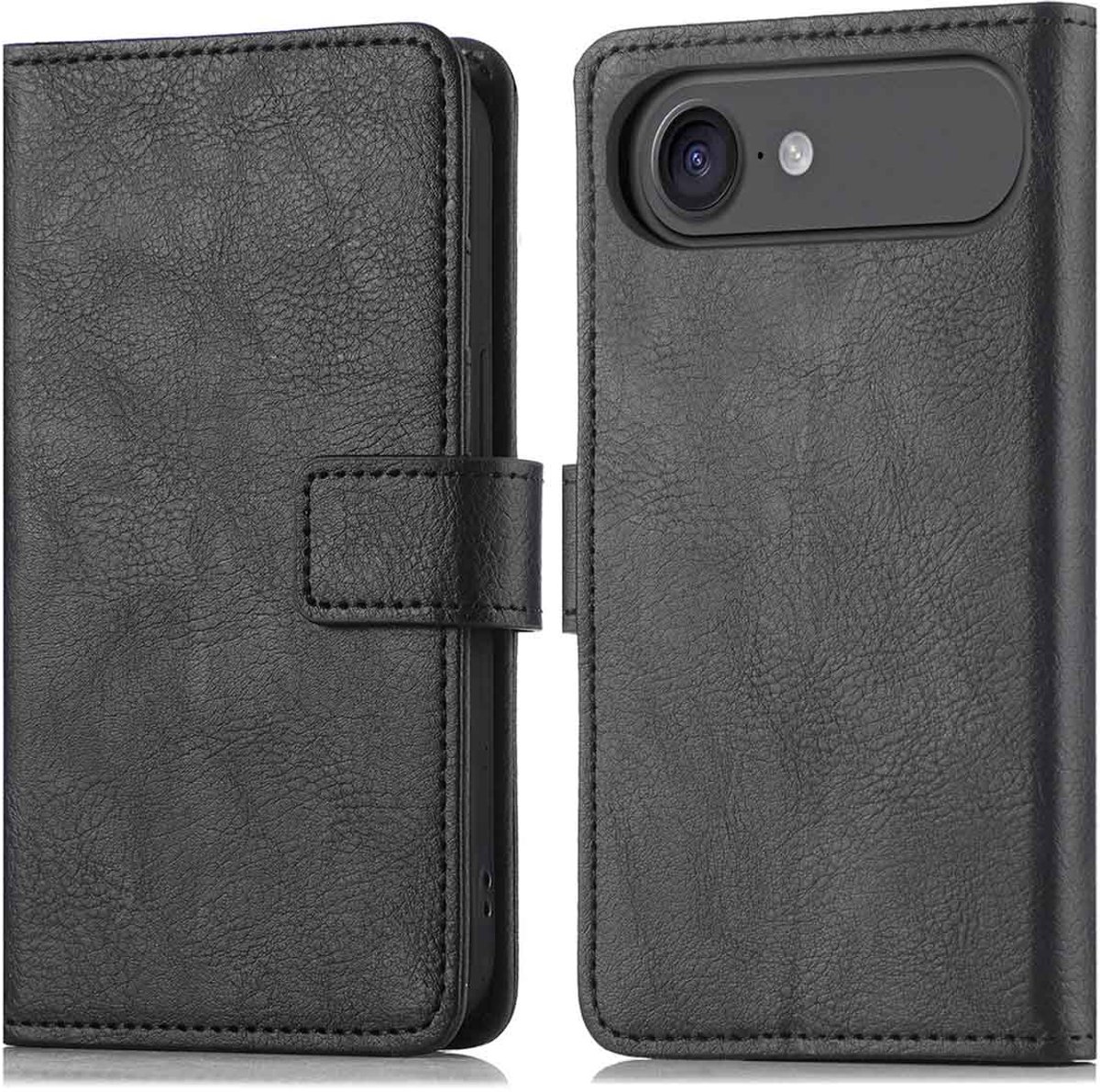 imoshion Hoesje - Geschikt voor Apple iPhone 17 Air - Luxe Bookcase - Zwart