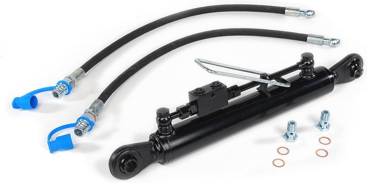 Verstelbare Hydraulische Topstang 460–670 mm | 3600 kg Duwkracht, 180 bar Werkdruk | Inclusief Slangen en Koppelingen