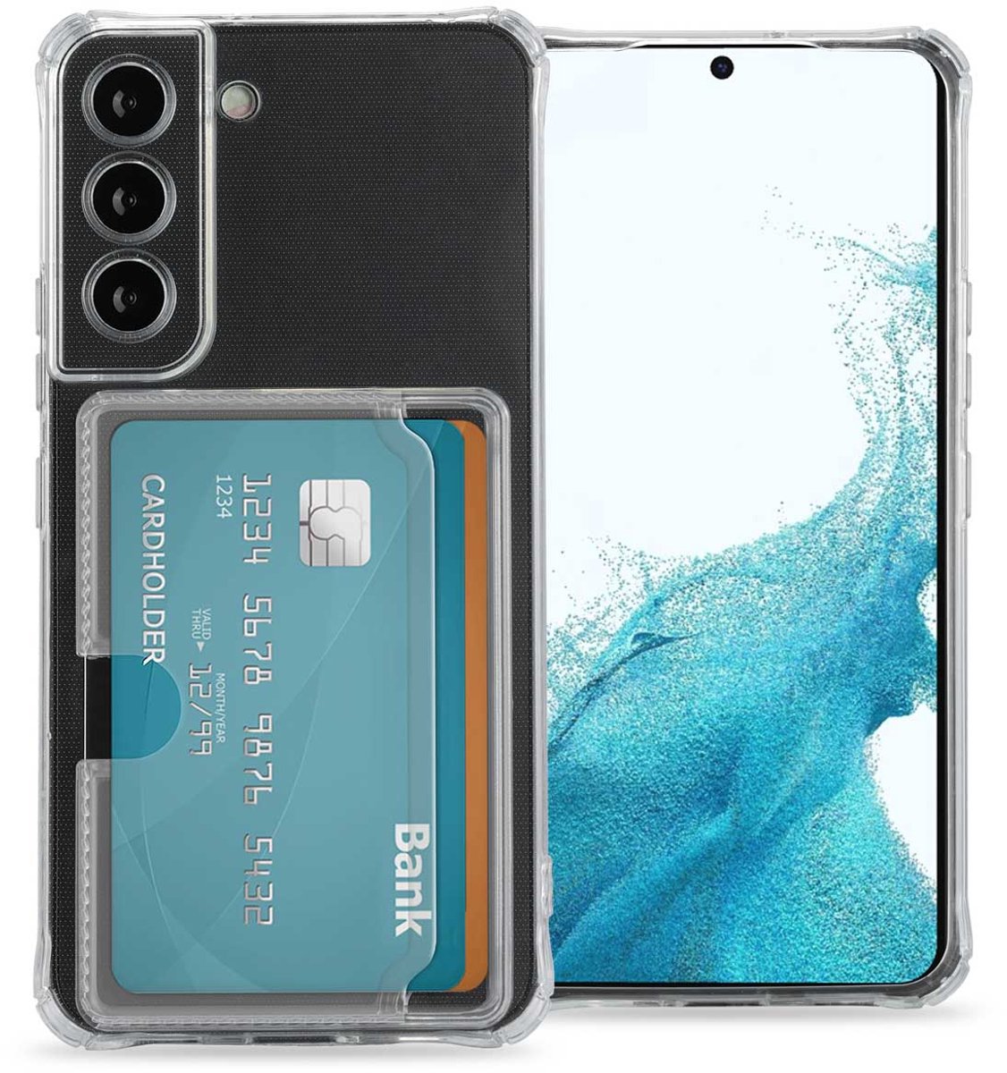 imoshion Hoesje met Pasjeshouder - Geschikt voor Samsung Galaxy S22 - Transparant