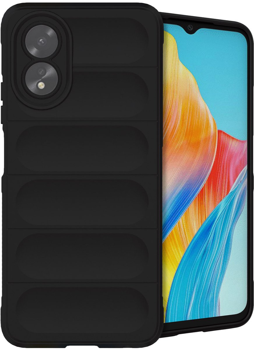 imoshion Hoesje - Geschikt voor Oppo A18 / Oppo A38 - EasyGrip Backcover - Zwart