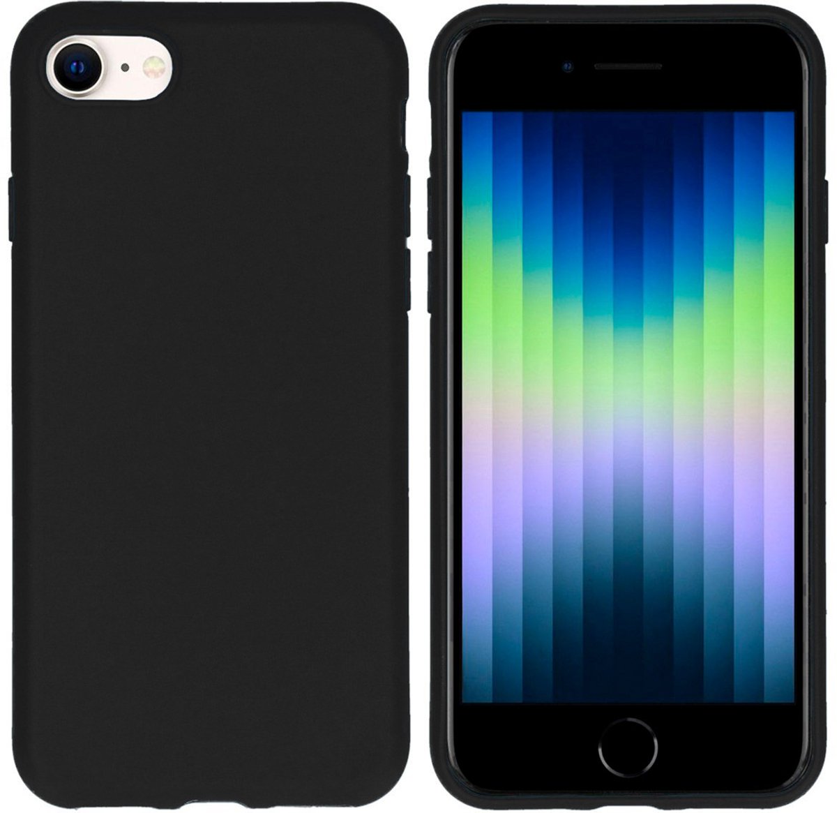 imoshion Hoesje - Geschikt voor Apple iPhone SE (2022) / SE (2020) / 8 / 7 - Color Backcover - Zwart