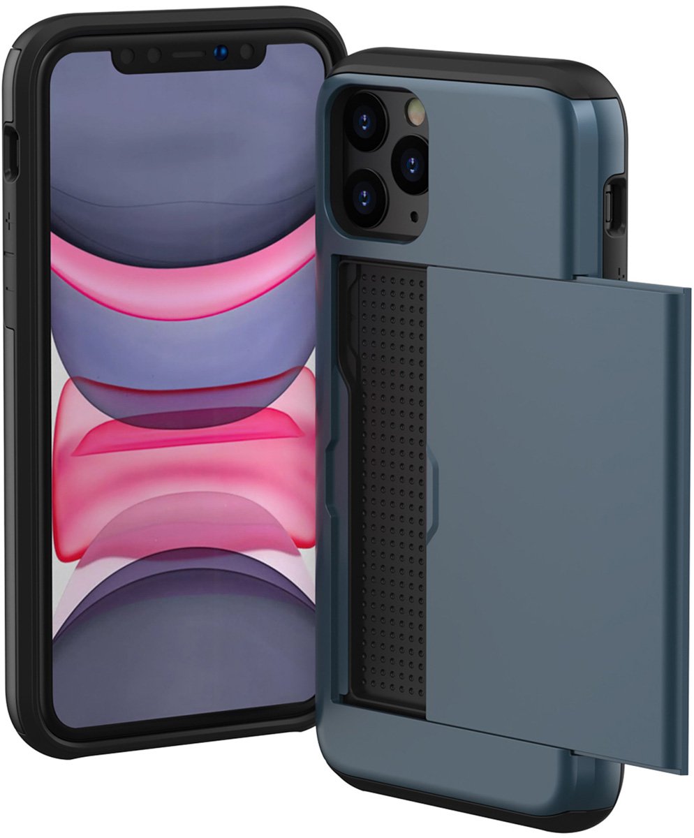 imoshion Hoesje met Pasjeshouder - Geschikt voor Apple iPhone 11 Pro - Donkerblauw