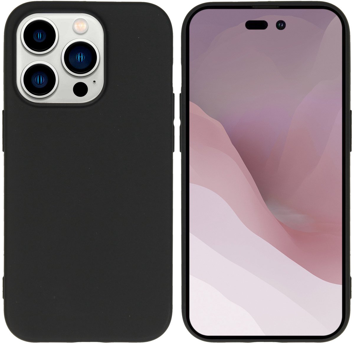 imoshion Hoesje - Geschikt voor Apple iPhone 14 Pro - Color Backcover - Zwart