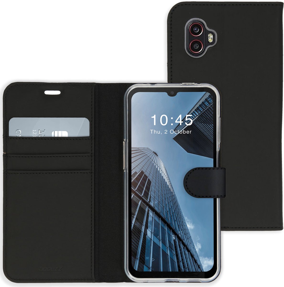 Accezz Hoesje - Geschikt voor Samsung Galaxy Xcover 6 Pro - Wallet Softcase Bookcase - Zwart