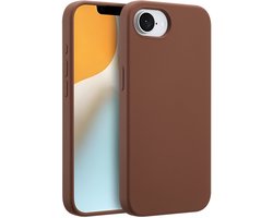Accezz Hoesje - Geschikt voor Apple iPhone 17e / 16e - Liquid Silicone Backcover geschikt voor MagSafe - New Tea Brown