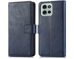 imoshion Hoesje - Geschikt voor Motorola moto G75 5G - Luxe Bookcase - Donkerblauw