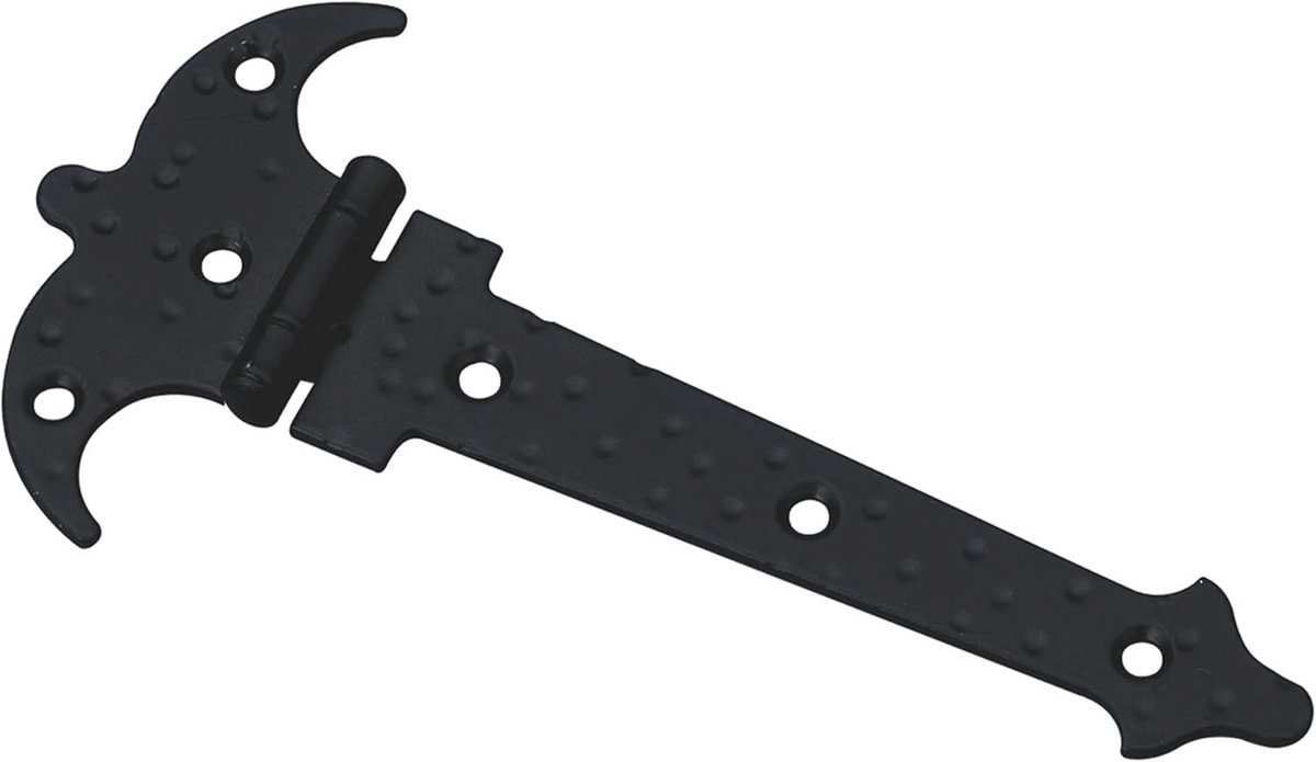 Zwart Stalen Scharnier met 2 Vleugels voor Deuren en Kasten - 120 x 73 x 1,5 mm