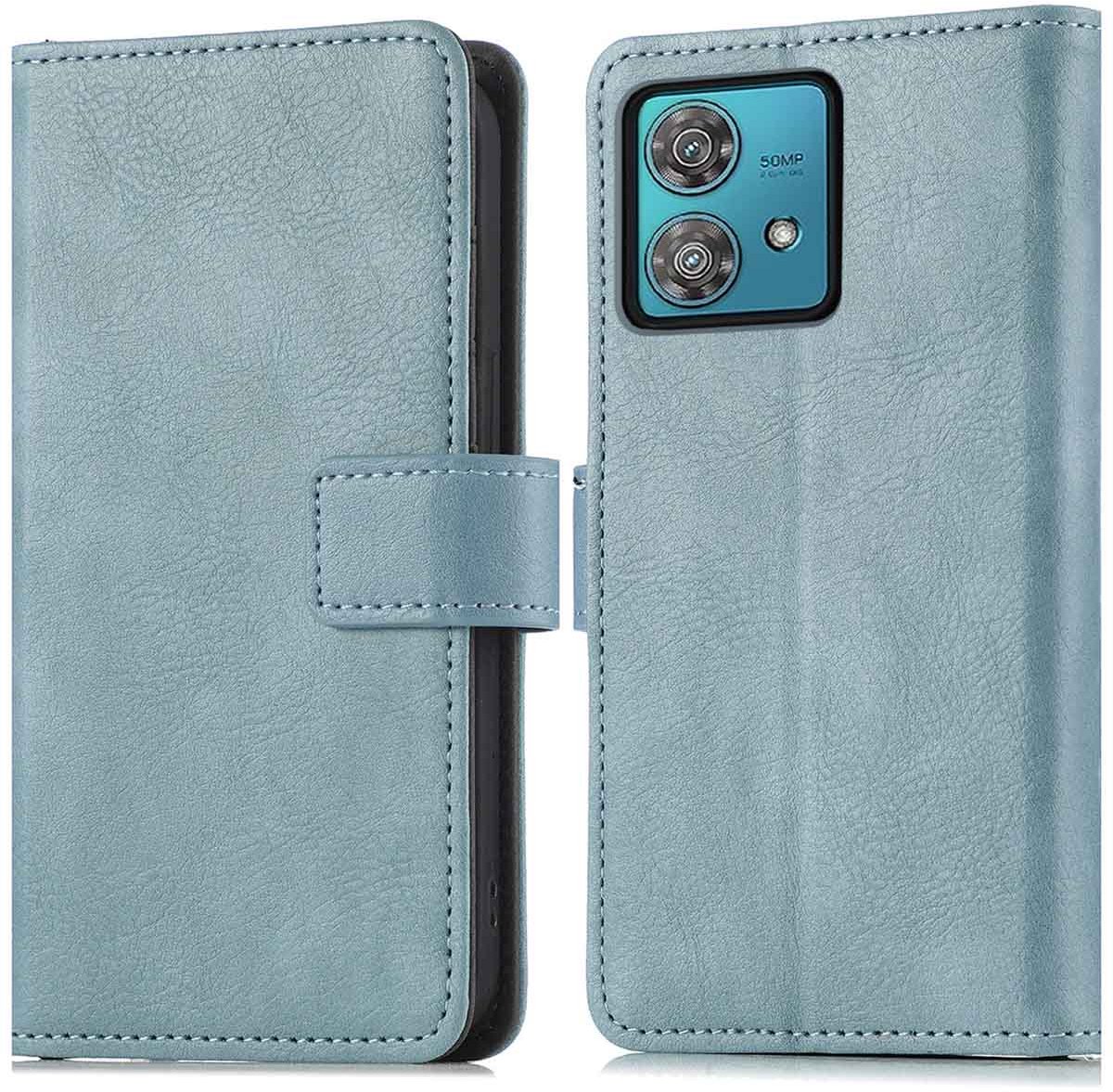 imoshion Hoesje - Geschikt voor Motorola Edge 40 Neo - Luxe Bookcase - Lichtblauw
