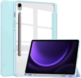 Étui pour tablette Samsung Galaxy Tab S9 FE - Bookcase rigide à trois volets iMoshion - Bleu clair