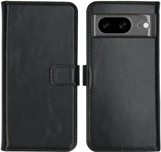 Porter Riley Leren Hoesje Voor Google Pixel 8 – Echt Italiaans Leer, Portemonnee En Standaard In Chocoladebruin