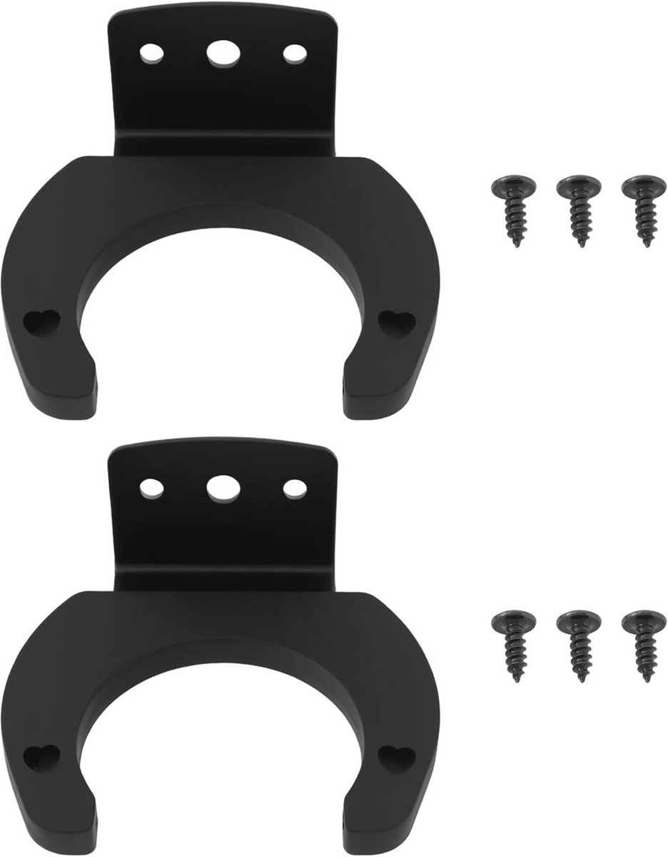 Microfoon Houders - Muur Klem - Microfoon Ophangen - Veilige Grip - 2 Stuks - Zwart