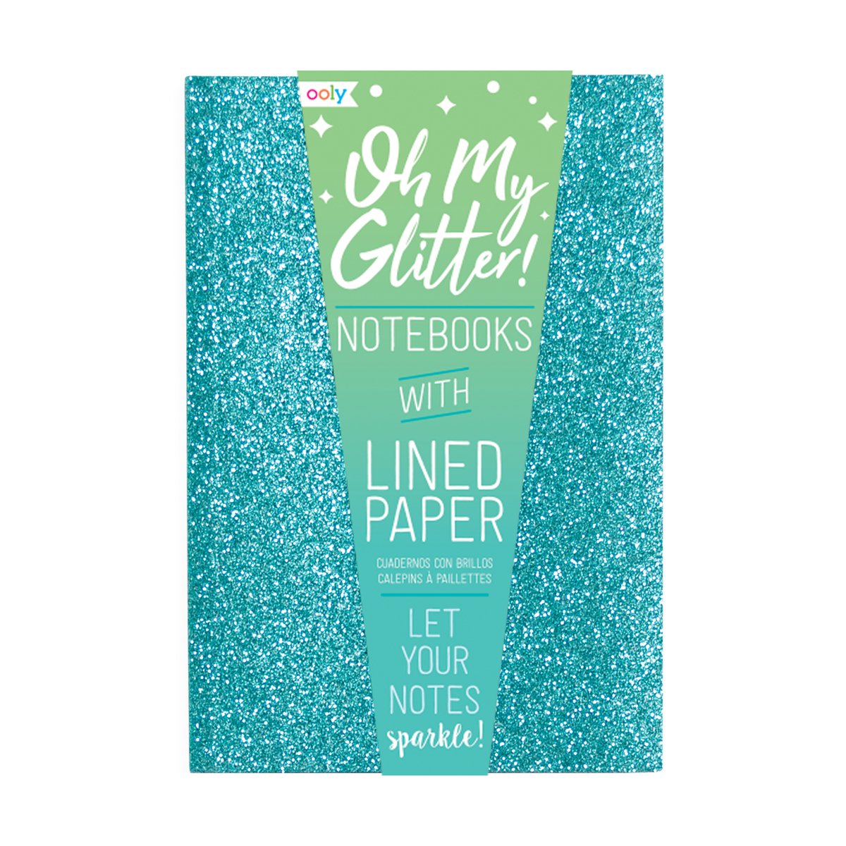 Oh My Glitter! Notebooks: Aquamarine & Sapphire - Set of 3 (4 X 5.75)