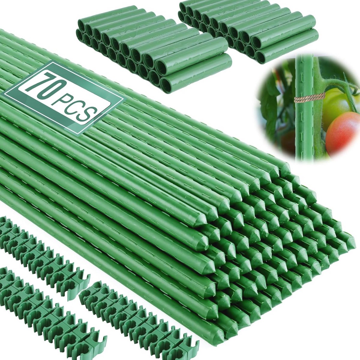 Tuinpalen 16 Inch 70 Pack - Duurzame Plantenstokken voor Binnen en Buiten