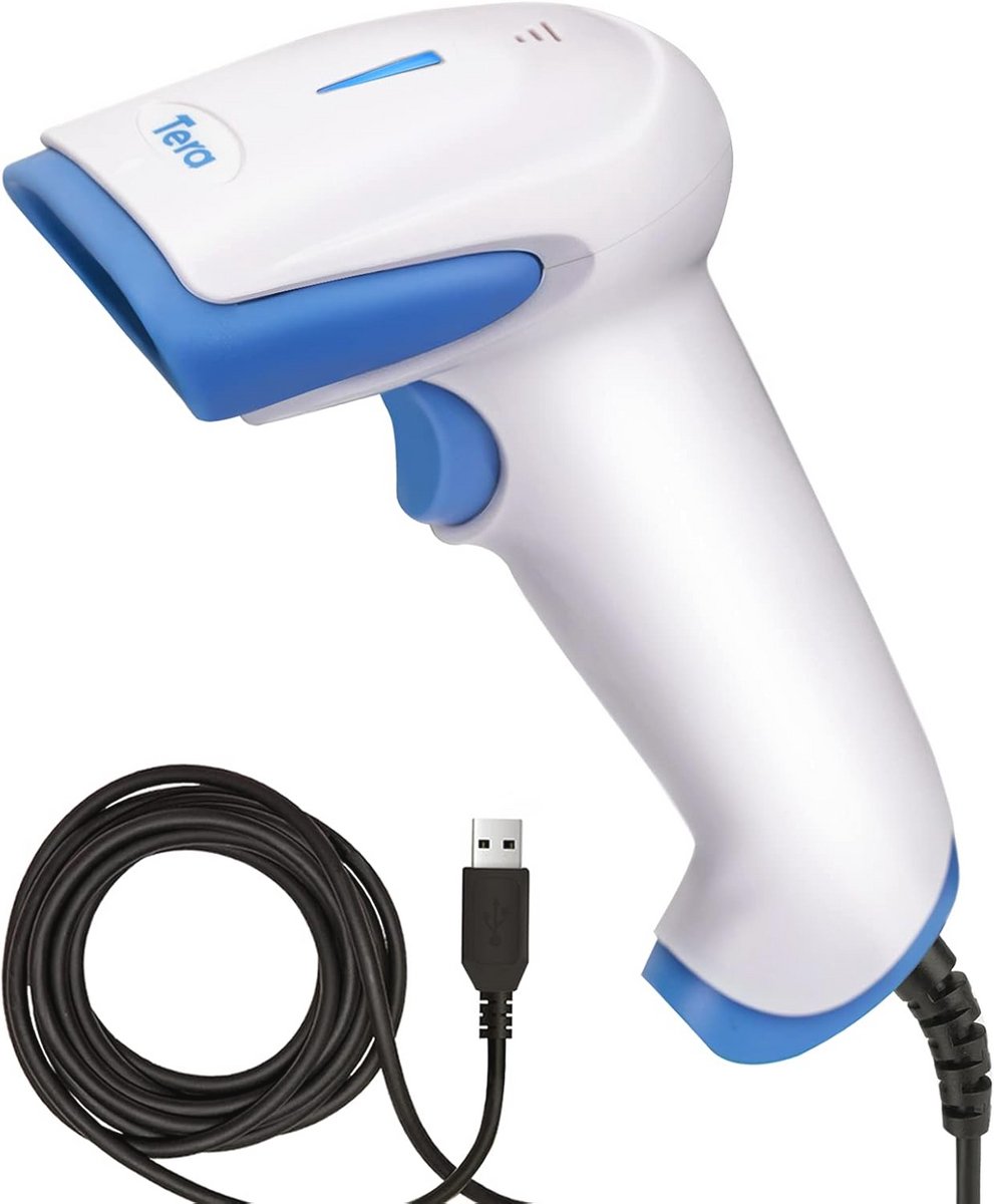 Wired 1D Barcodescanner met Antibacterieel Materiaal en Ergonomisch Ontwerp