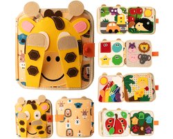 Adamir Busyboard Book Giraffe - Montessori Speelgoed - Educatief Speelgoed - Sensorisch Speelgoed - Activiteiten Speelgoed - Het Grote Speelgoed Boek 2025