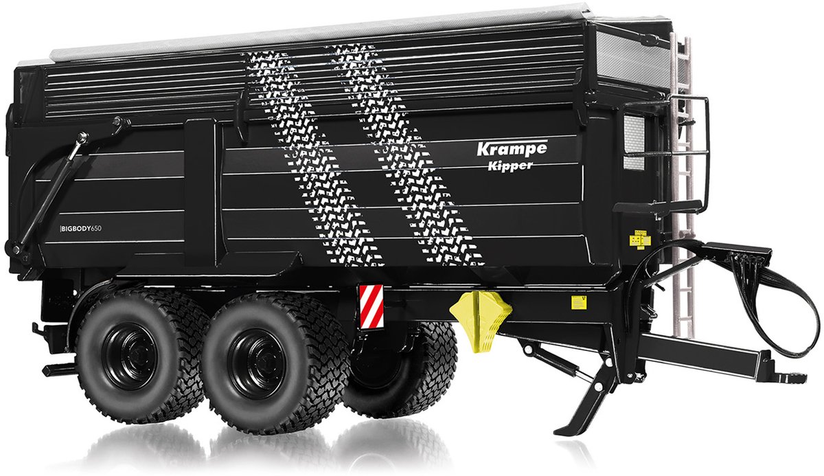 Wiking 7874, Krampe Big Body Kipper met Silage opbouw, zwart, 1:32, metaal/kunststof