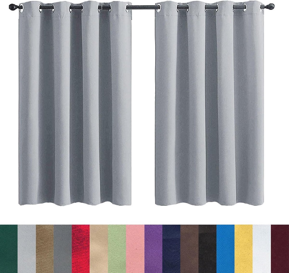 Gordijnen met Lussen 100x80 cm - Wasbaar Deurgordijn met Insectenbescherming - Perfect voor Kantoor en Thuis