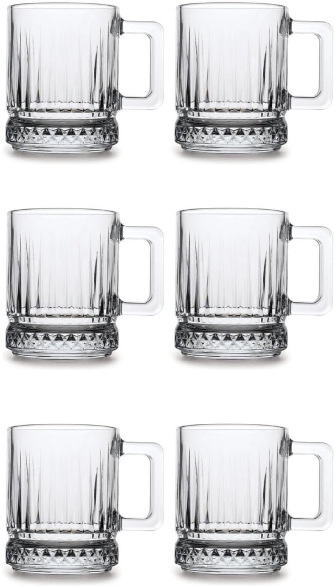 Diamond Edge Mokken Set 6-Delig 240 ml – Luxe Koffiemokken & Theemokken van Keramiek – Moderne Mok met Diamant Reliëf Design – Koffie Thee Warme Dranken – Stijlvolle Mok Set voor Thuis & Kantoor – Vaatwasserbestendig – Trendy Servies — cadeau in Koken & Dineren - foto 2