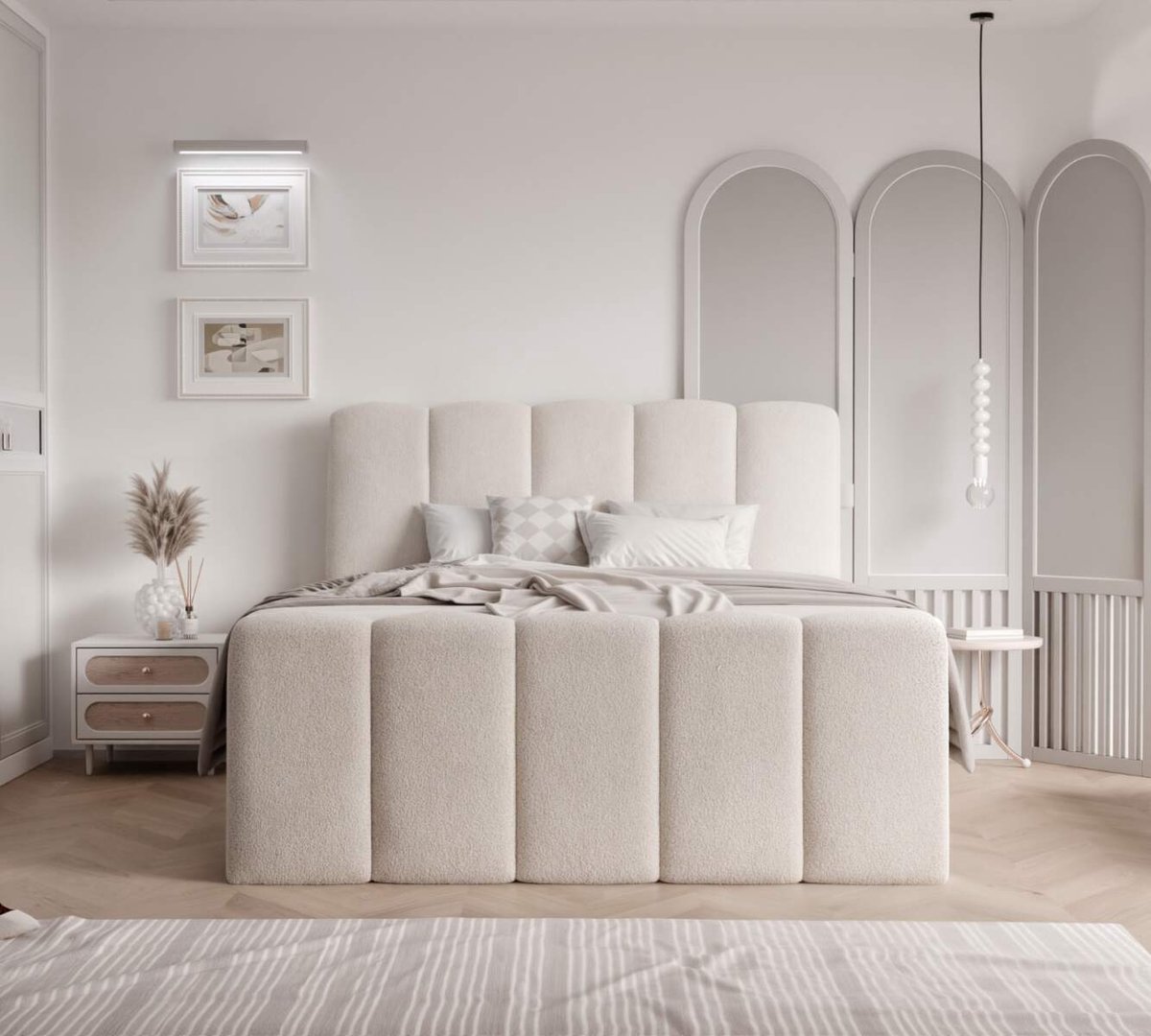 Zetelsenbedden Vero Boxspring 160x200 Zachte Teddy Stof met Topper - afbeelding 2