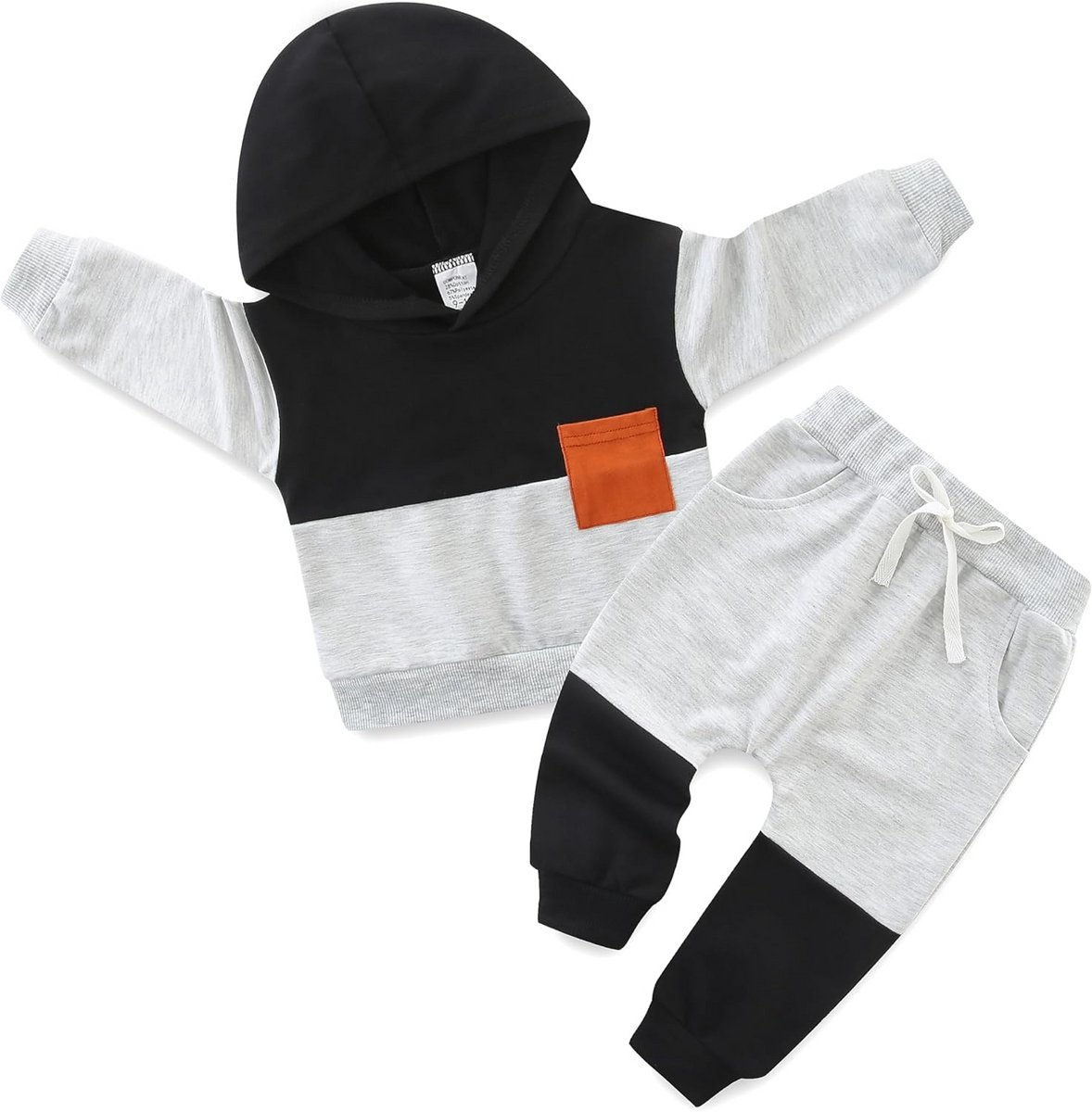Schattige 2-delige Jongens Set met Lange Mouwen Hoodie en Sweaterbroek