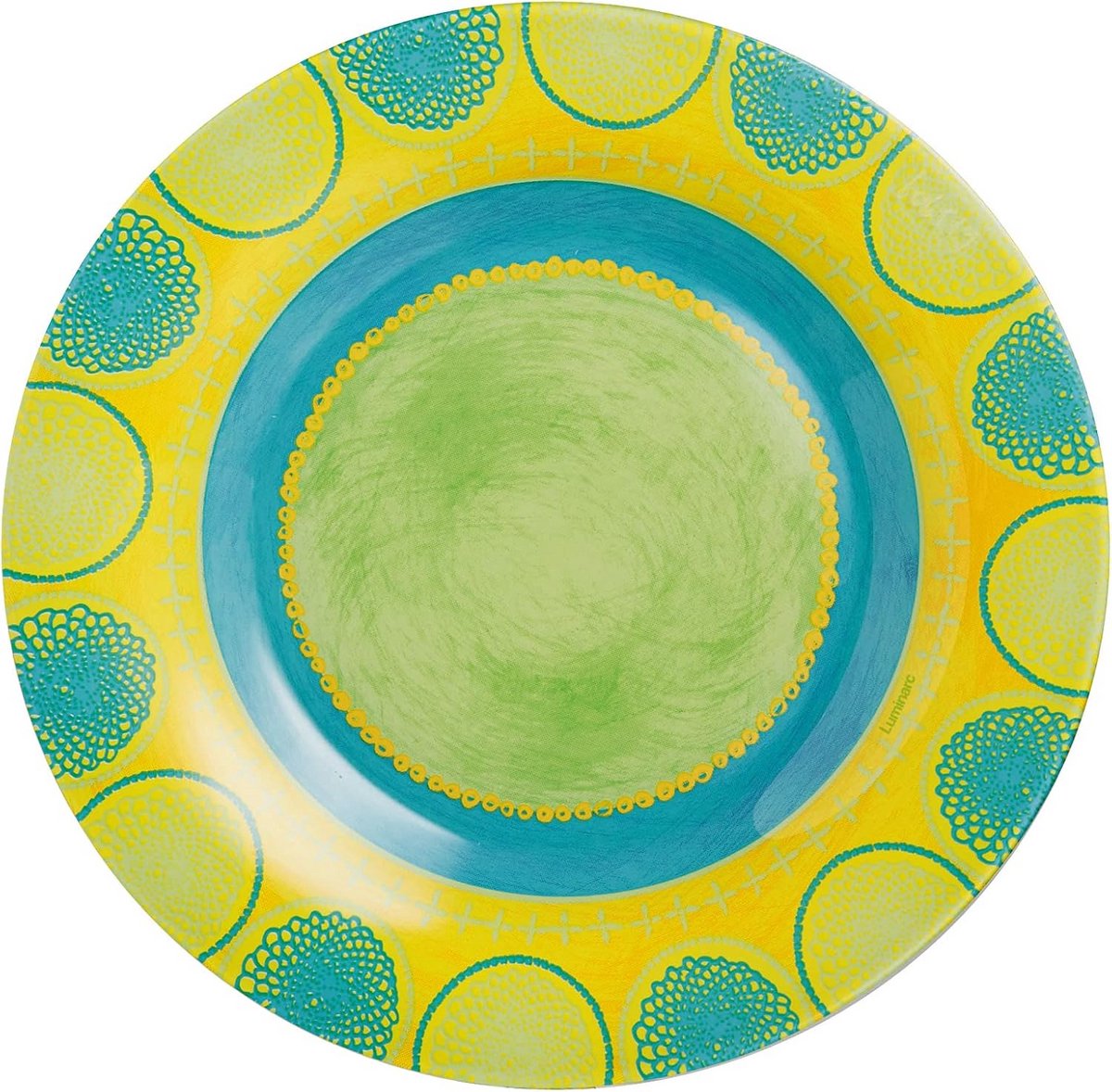 Set van 6 Turquoise Dessertborden van Gehard Glas