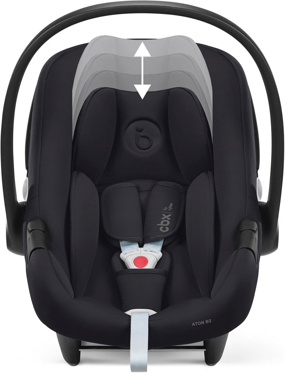 CYBEX 521004431 Aton B2 i-Size Autostoeltje met Base One voor baby's, max. 13 kg, incl. ISOFIX-basis en inlegkussen voor pasgeborenen, geschikt voor SensorSafe,Volcano zwart – foto 4