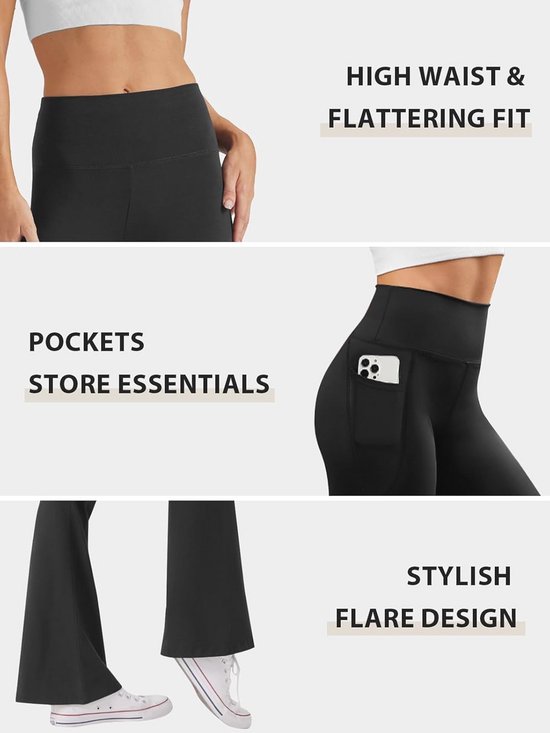Damesbroek met Zakken - Hoge Taille Yogabroek en Sportbroek — afbeelding 2