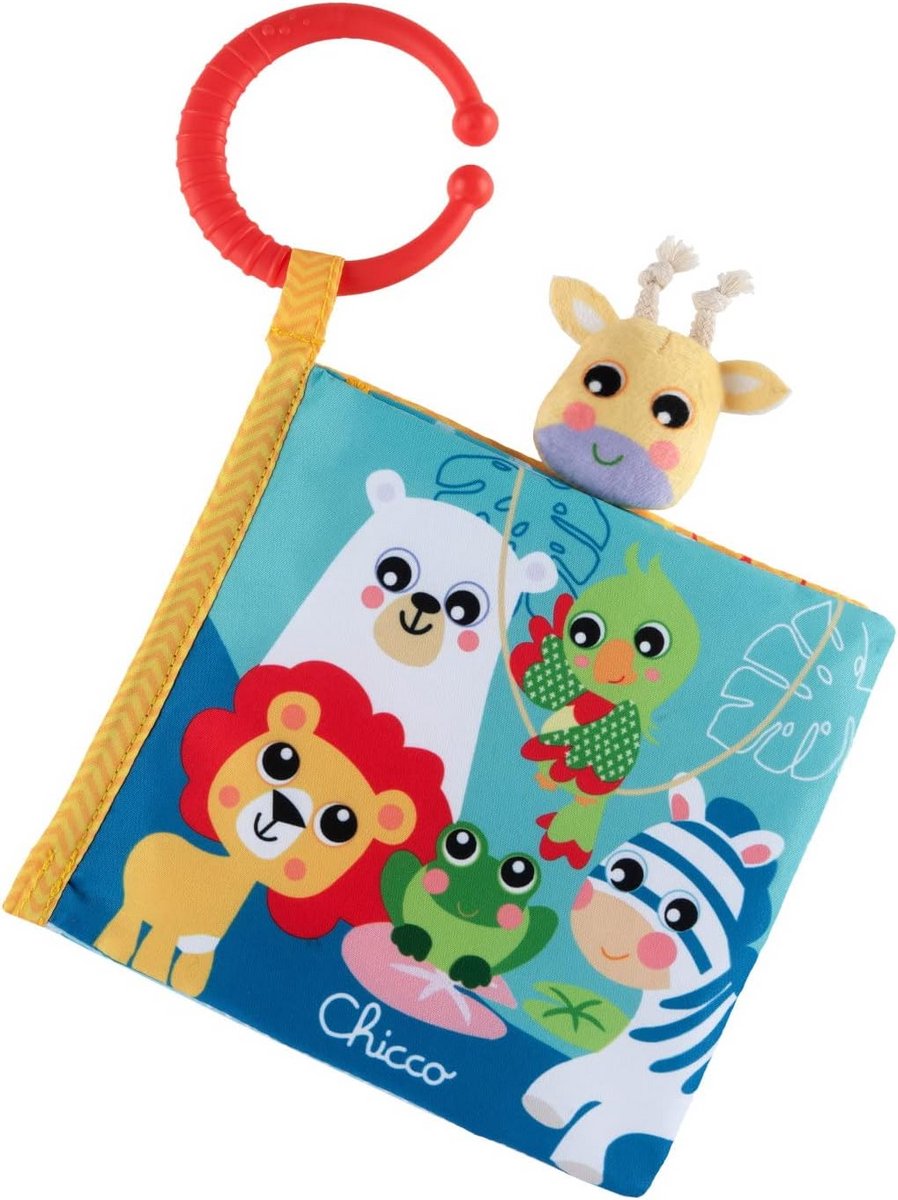 Sensorisch Dierenboek voor Kinderen - Eerste Textielspeelgoed met Handpop en Activiteiten voor Baby's en Peuters
