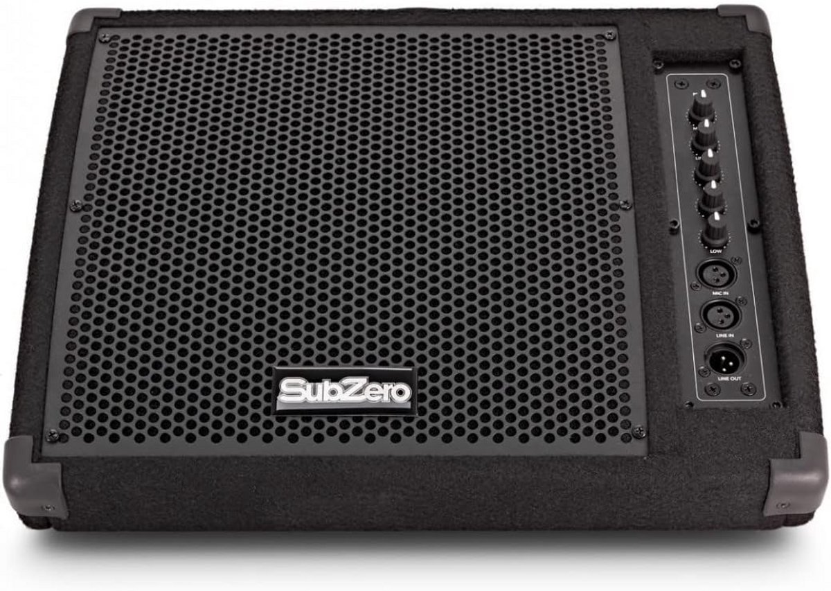 Actieve Vloermonitor 10 Inch met 200W Vermogen, XLR Ingang en 3-Bands EQ