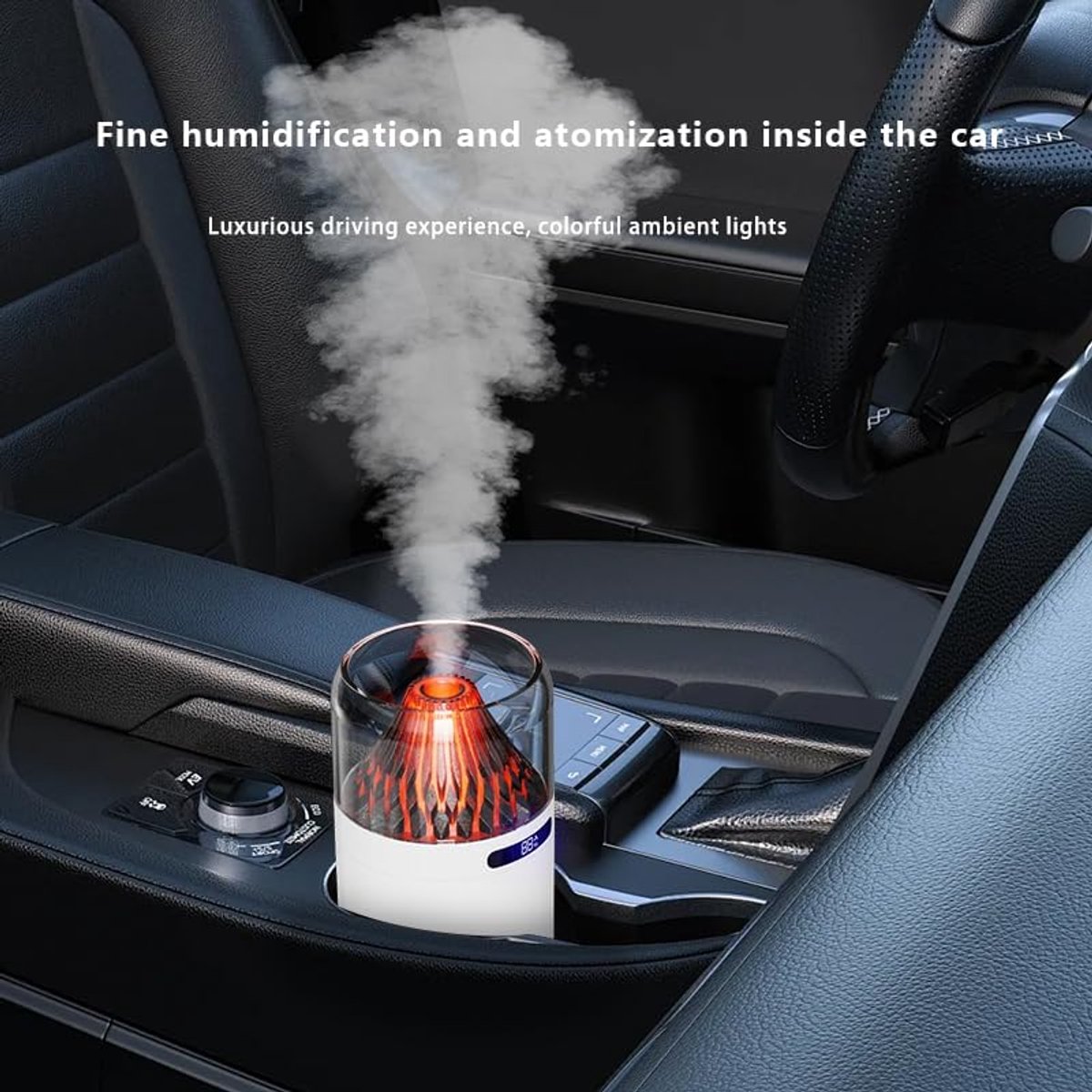 KZQ 360ML Etherische Olie Diffuser Luchtbevochtiger 7 Kleuren Vlam Sfeerlicht Stille Ultrasone Aroma Diffuser Voor Slaapkamer Kantoor Spa En Thuis Witte Mini Bevochtiger — cadeau in Wonen & Interieur - foto 4