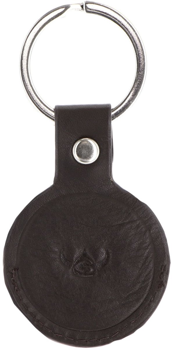 Golden Head Leren sleutelhanger Polo Schlüsselanhänger für AirTag 5114 Dunkelbraun donkerbruin