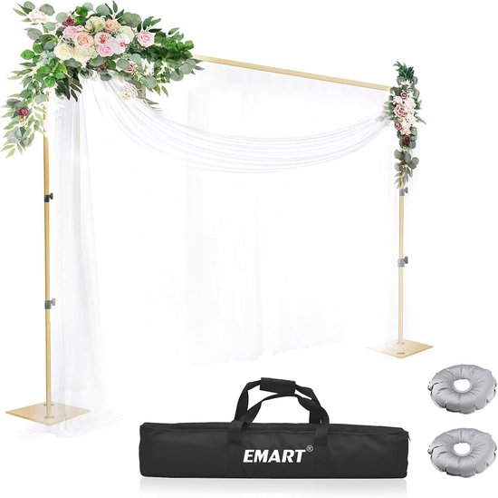 YongFoto Bruiloft Achtergronddoek – 3x2 M – Bloemengordijn – Vinyl – Voor Fotografie En Feestjes
