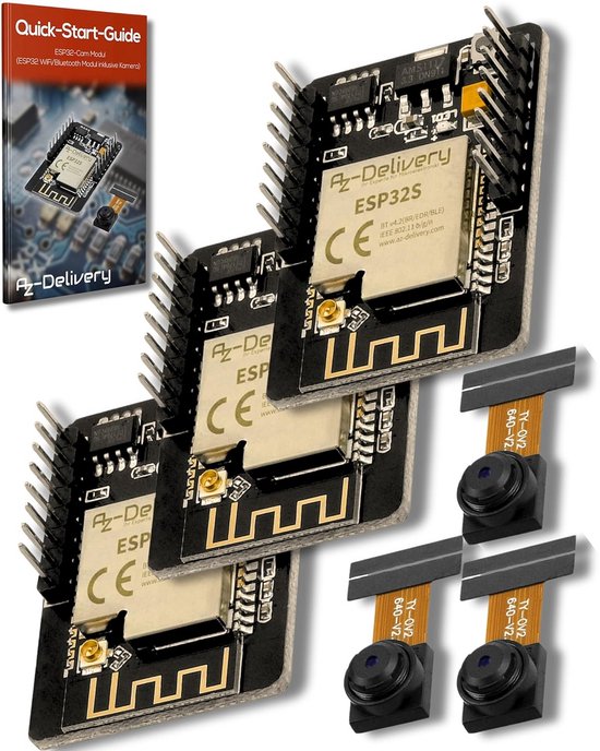 3-Pack ESP32-Cam Module met Wifi/Bluetooth en Camera voor Arduino ...