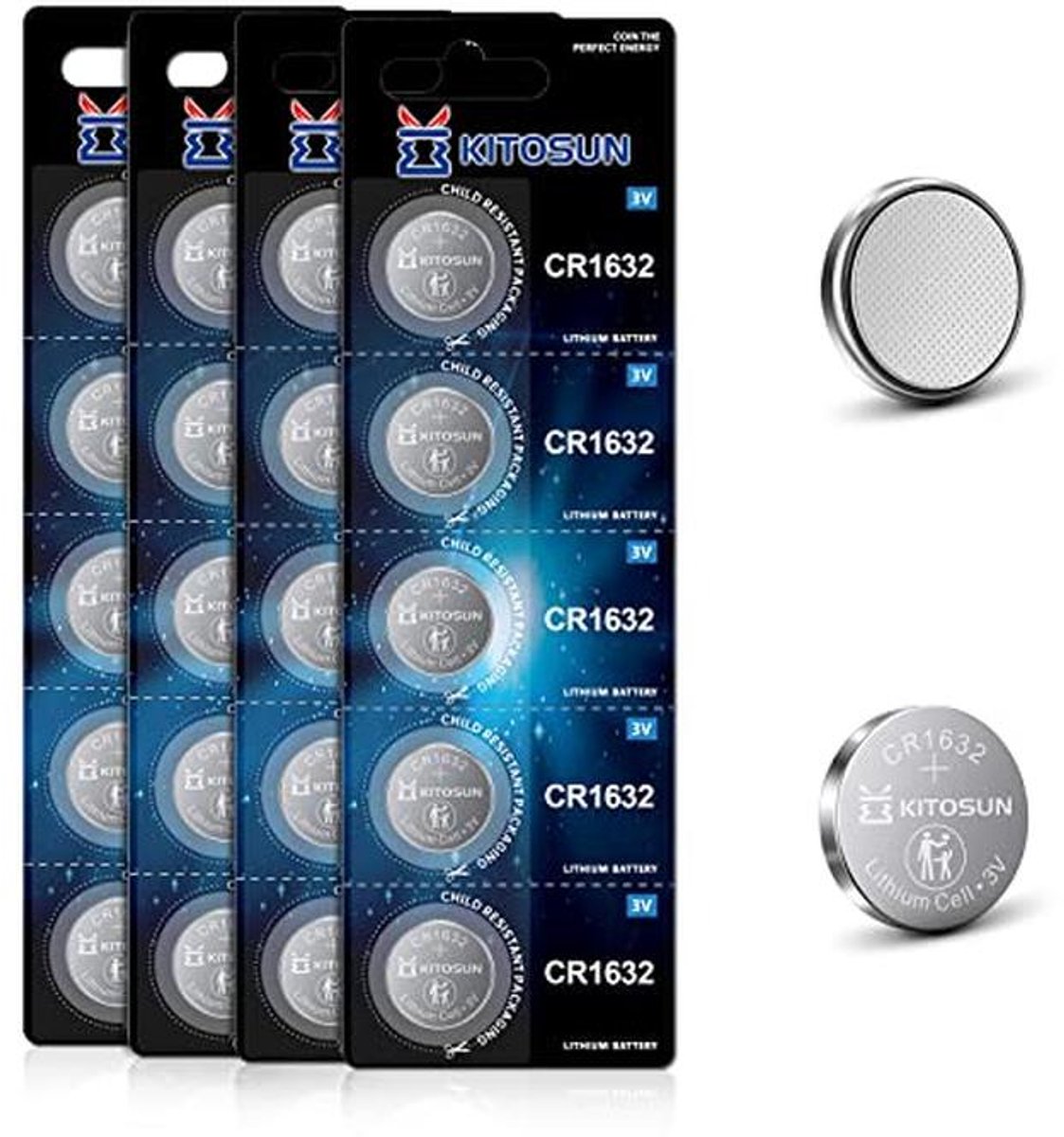 CR1632 Lithium Knoopcellen - 20 Stuks 3V Knopbatterijen voor Diverse Toepassingen