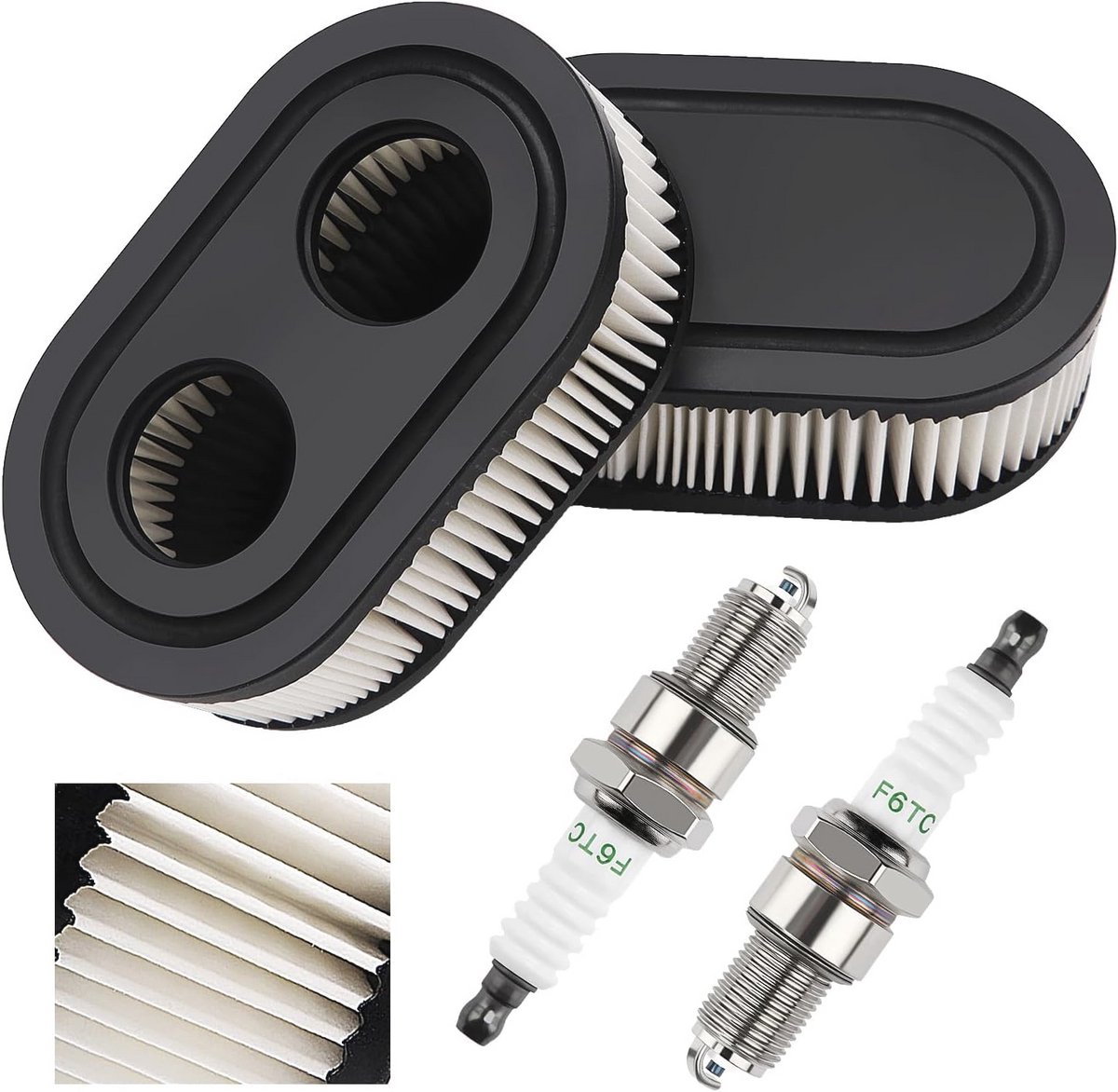 Luchtfilters en Bougies voor Grasmaaiers - 2 stuks Vervangingsset