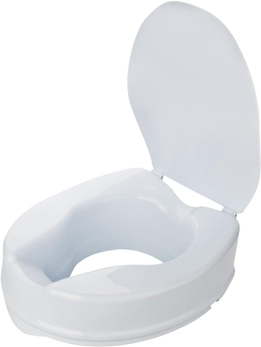 Toiletstoelverhoger met deksel - 10 cm verhoogde wc-bril
