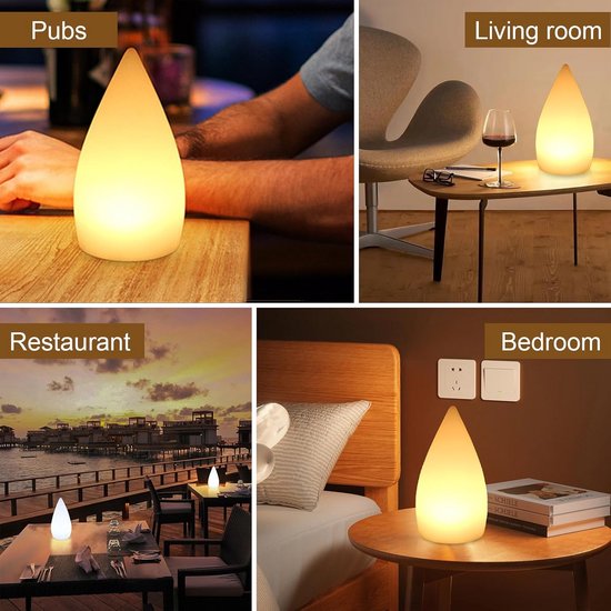 Dimbare Draadloze Tafellamp met 16 Kleuren en 4 Helderheidsniveaus - USB Oplaadbaar van Simplexx. — afbeelding 2