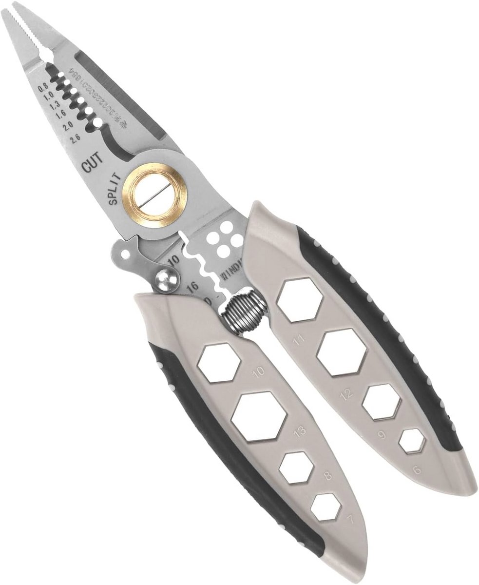 Multifunctionele Draadstripper 4-in-1 - Professionele Draadstriptang voor Snijden, Splijten en Vastklemmen