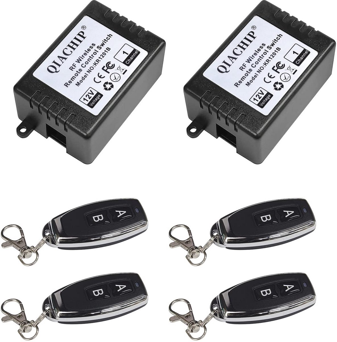 Draadloze 12V Afstandsbediening met 1-Kanaals Momentary Switch voor Garagedeur