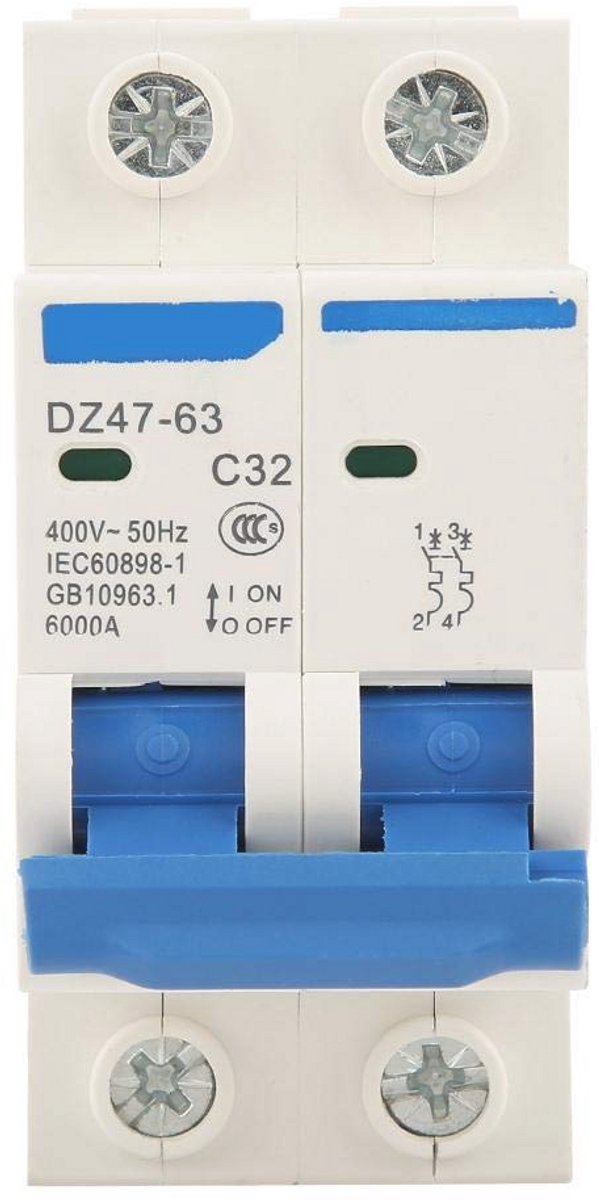 Aardlekschakelaar 2-polig 32A 220/380V - Veiligheid voor uw elektrische installatie