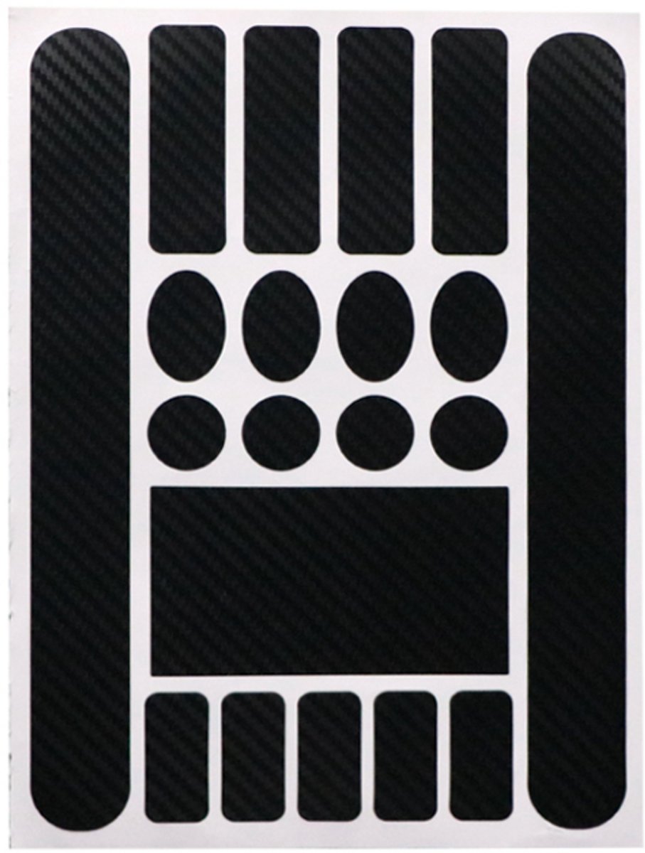 Rieba® Framebescherming Fiets - Sticker voor Bescherming van de Lak - Tegen Steenslag - Anti Kras - Fiets Folie - Water & Hittebestendig - Carbonlook Zwart