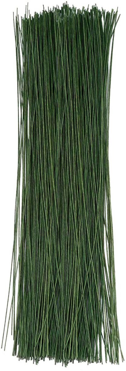 Groene bloemendraad 36 cm x 0,55 mm - 100 stuks voor knutselen en bloemwerk