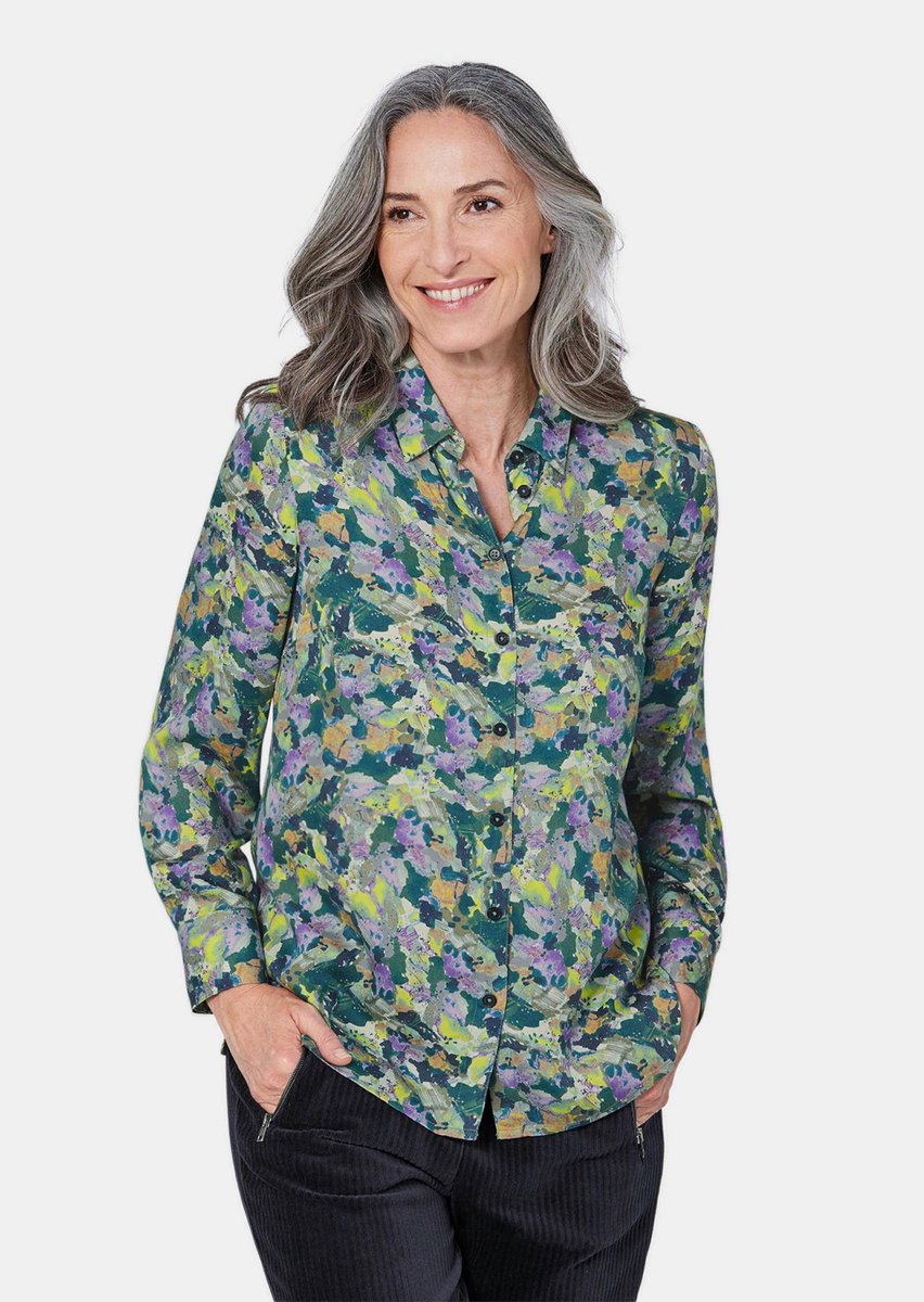 Goldner Overhemdblouse Overhemdblouse met print