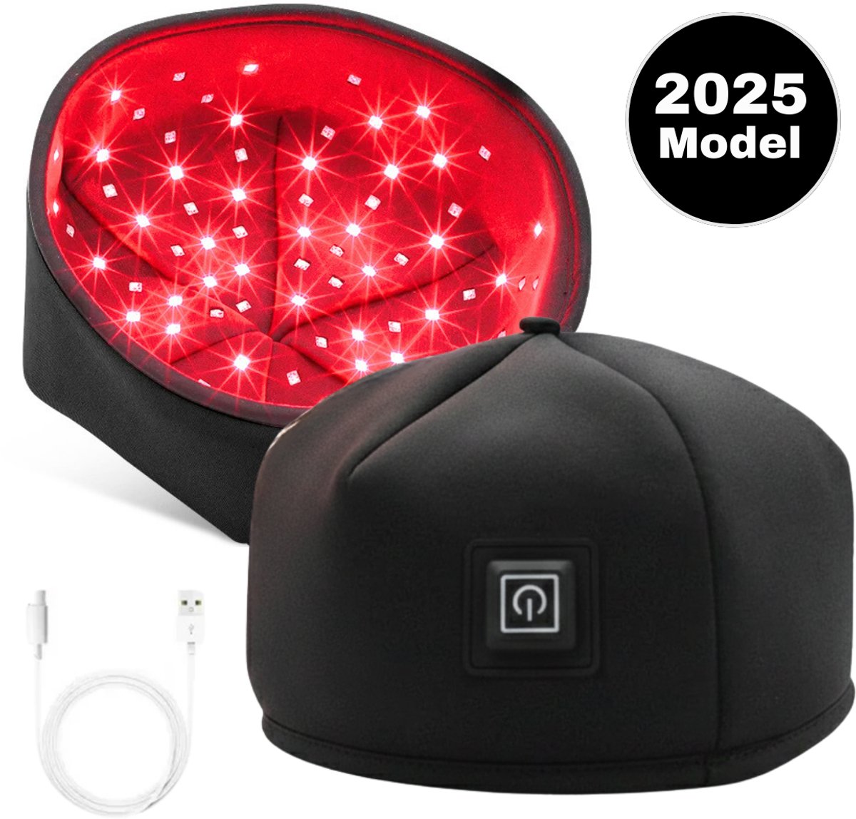 Fubzz Roodlichttherapieapparaat - Infrarood Therapie Hoed - LED Haargroei Cap - Anti-Haaruitval Behandeling - Stressverlichting Hoofdhuid