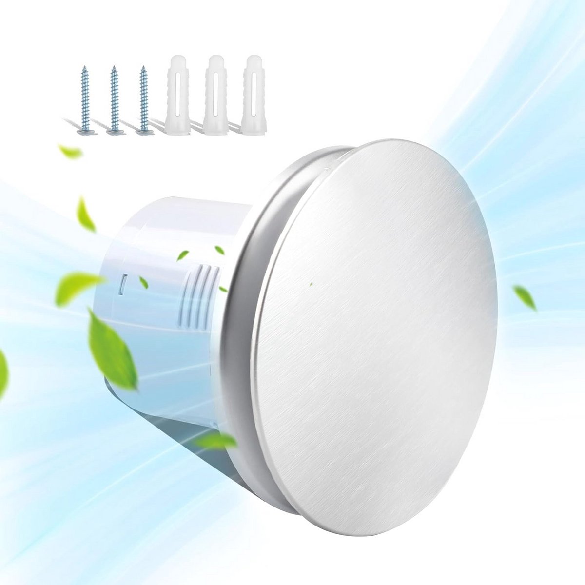 Compacte Badkamerventilator 100 mm - Geluidsreductie en Snelle Ventilatie voor Badkamer, Keuken en Toilet